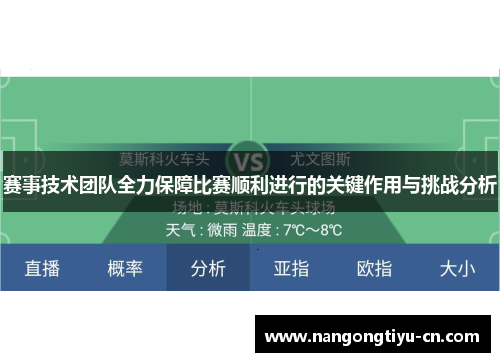 赛事技术团队全力保障比赛顺利进行的关键作用与挑战分析